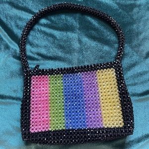 Stunning Handmade Crystal Bead Shoulder Bag